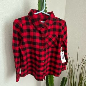 Old Navy Buffalo Plaid Button Down NWT
